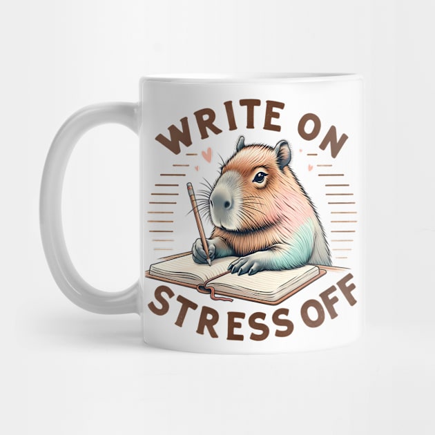 Write On, Stress Off Capybara Journaling by TheCloakedOak